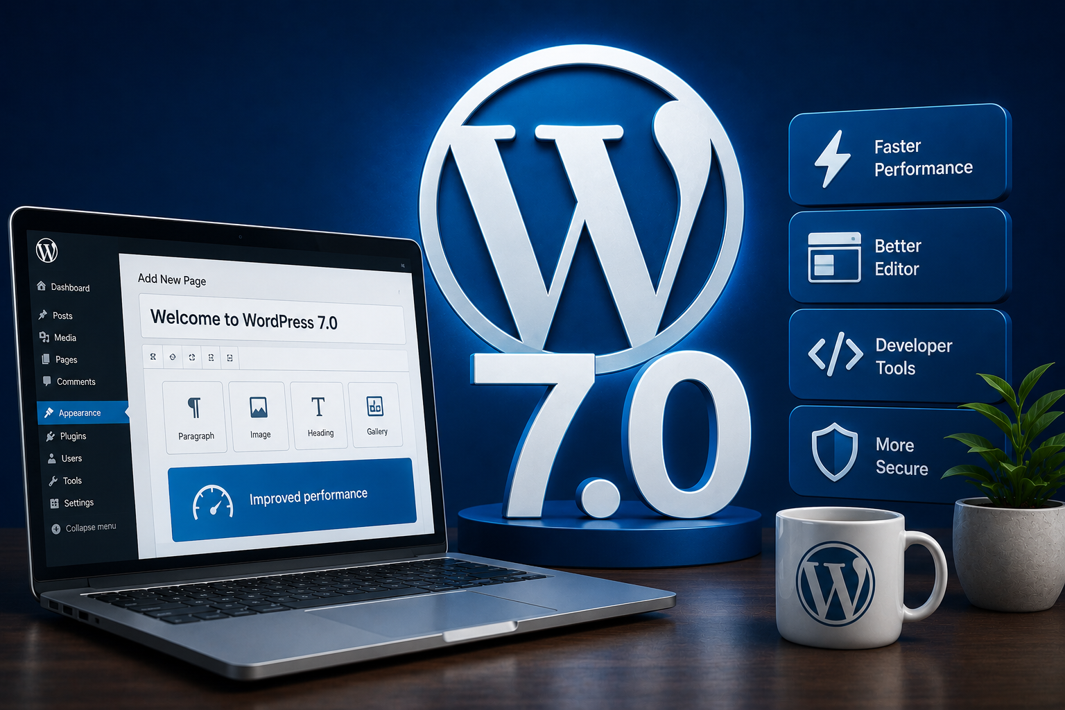 WordPress 7.0 julkaistu – uusi aikakausi WordPress-sivustoille